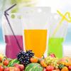 50 Pcs Drink Pouches Juice Bags Reusable Drink Cocktail Smoothies Pouches For Party Summer Fun Bags For Drink With 50 Straws