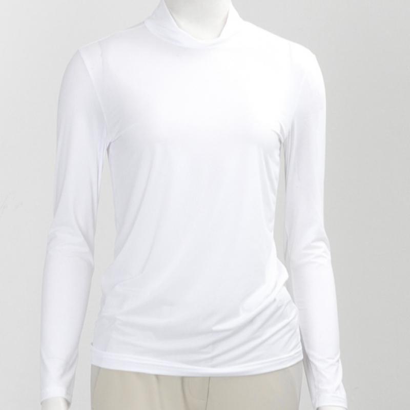 Shop Women S Golf Wear Half Neck Long Sleeve Tee White Sh wSh 101