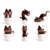 Модный Кэт-кафе Игрушка-сюрприз: Милые Фигурки Кошек с Кофе и Забавные Позы