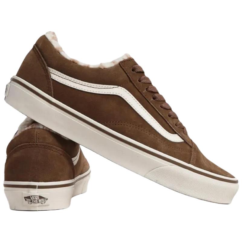 Vans Old Skool Cozy Hug Удобные Универсальные Кеды для Скейтбординга Унисекс Коричневые VN000D9Y0E0