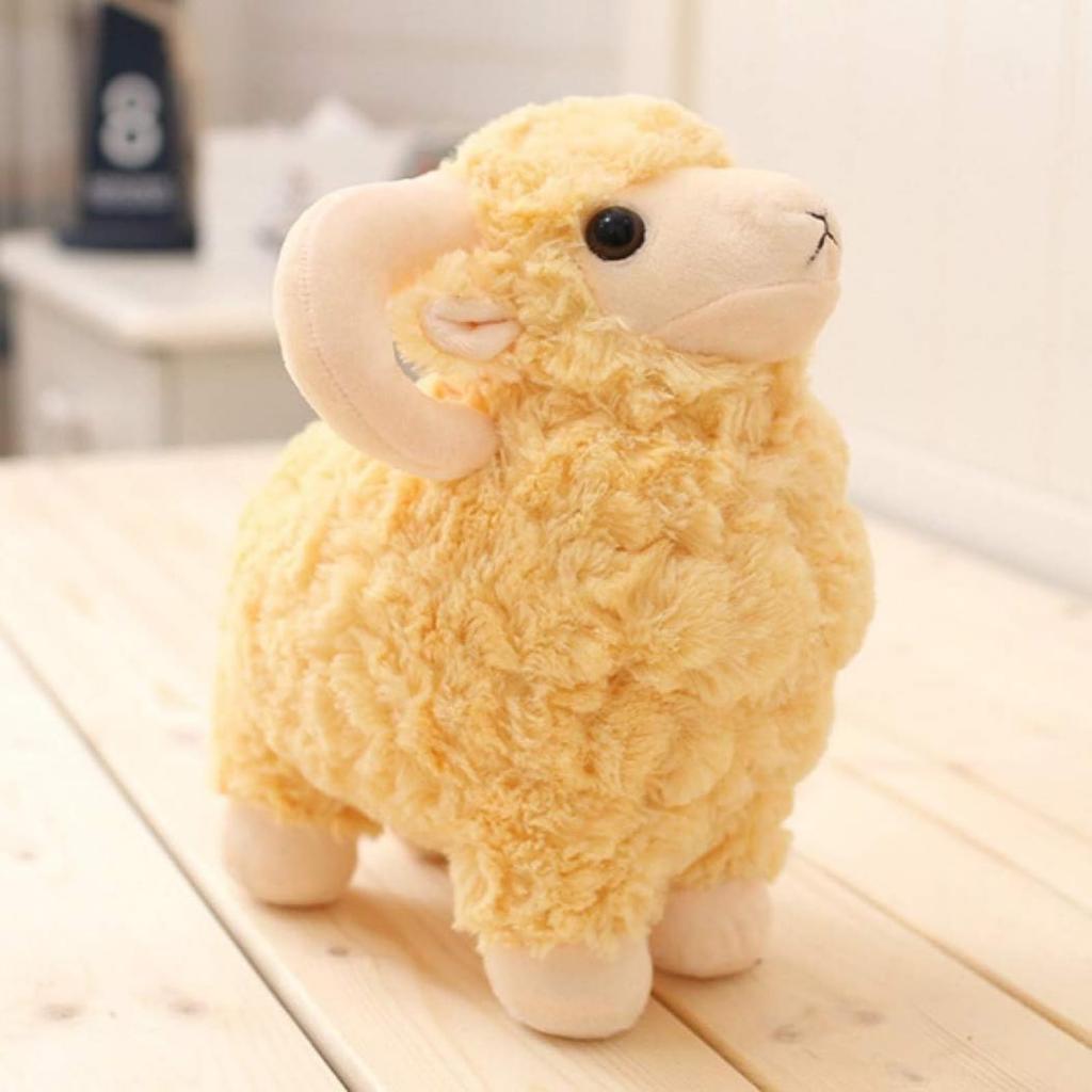 GrnArt Sheep Plush Toy Pillow Cute Animal Toy for Birthday Celebration Entrance Day Gift 3 Colors Available - Soft, Squishy, Kids, Girlfriends, Gift,