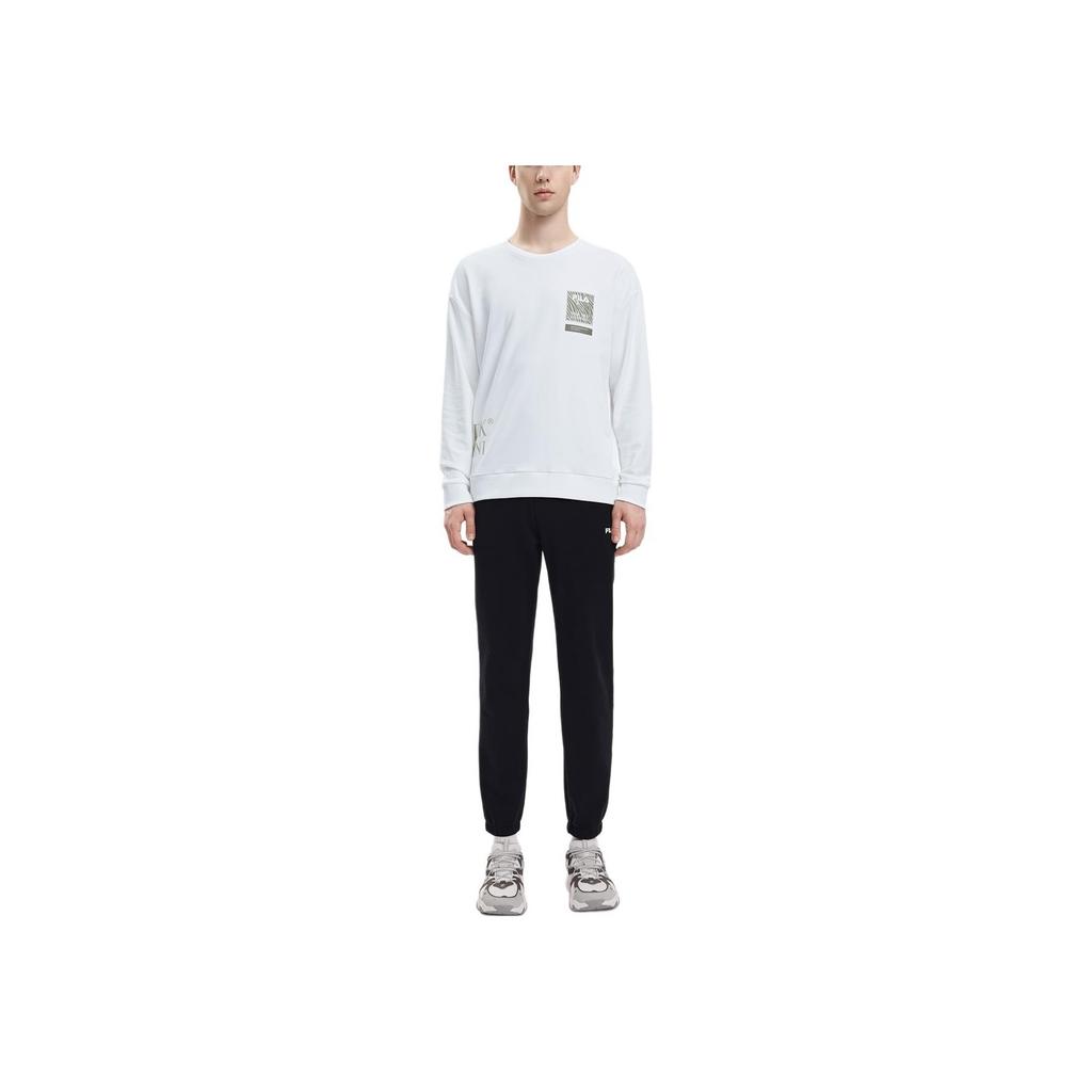 Fila X Magic Stick 2023 Осень Новая Толстовка Пуловер Модный Повседневный Топ Мужские топы Стандартный-Белый F11M339205F-WT