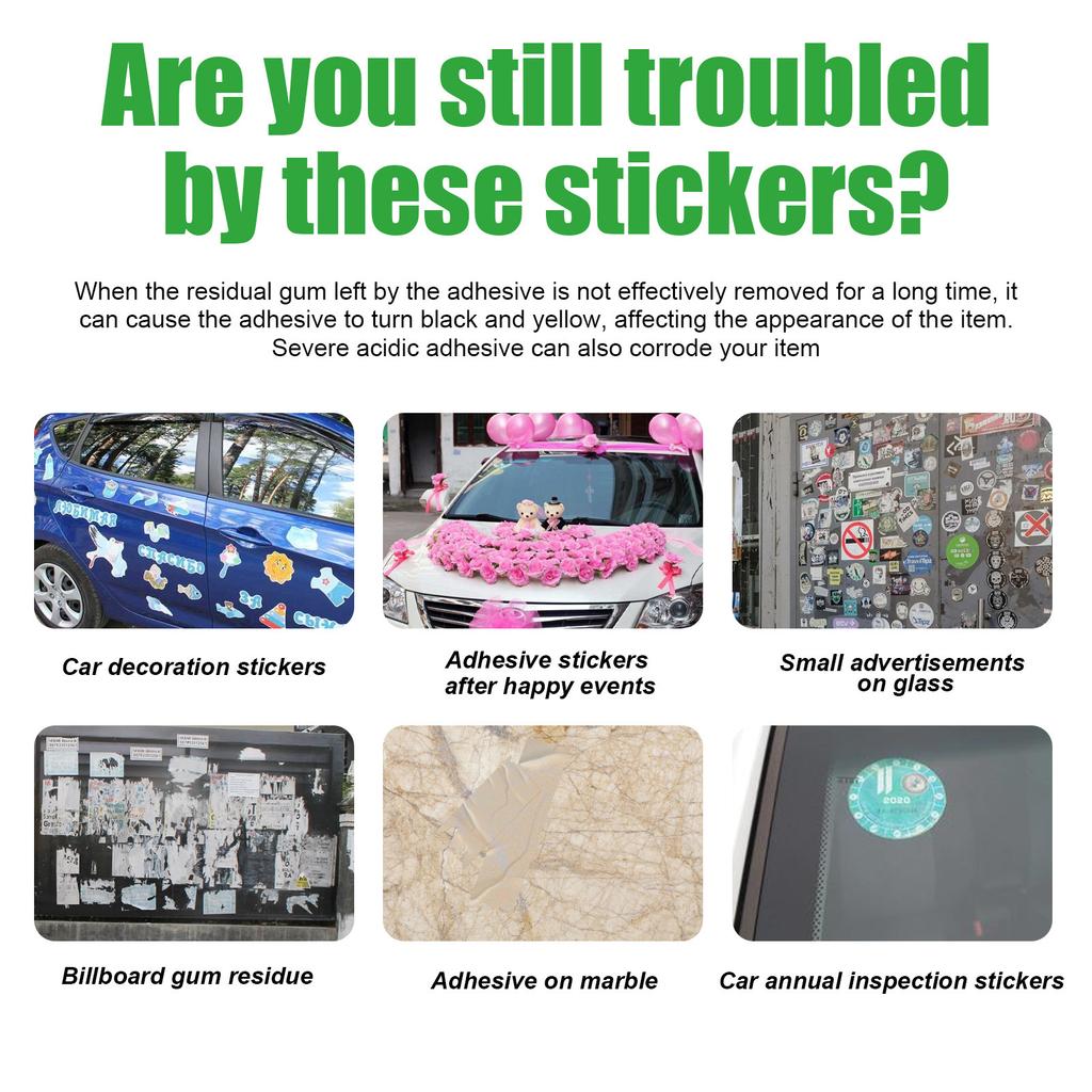 Homonth Glue Remover Multi-purpose Glue Remover Self-adhesive Double-sided Adhesive Remover Glue Washing Glue Without Leaving Traces Cleaner 100ML