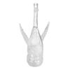 Bird Shaped Glass Whiskeys Decanter Clear Liquor Bottle with Sculptural Wing Detail and Stable Base for Bar Shelf Display Dining Table