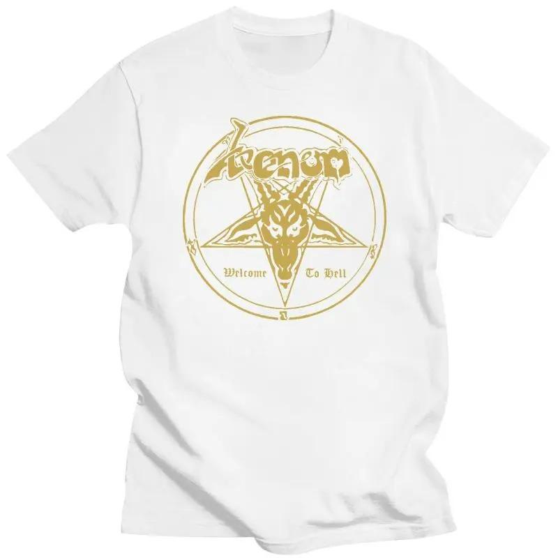 Одежда унисекс VENOM Metal Band Welcome To Hell Album Logo Unisex'S Черная футболка Размер S-3XL Унисекс Унисекс WoUnisex Топы Футболка