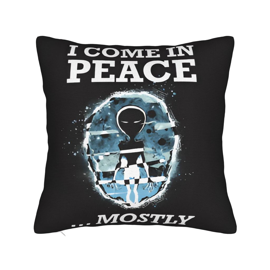 Ufo We Come In Space Alien Pillow Cover Funny Pillow Case For Living Room Bed Chair Soft Pillowcases Gift