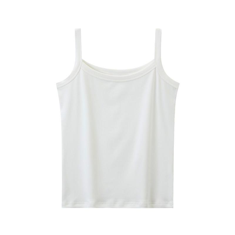 Women's Slim Fit Cotton Camisole: Solid Color, Sleeveless, Perfect for Summer Layering