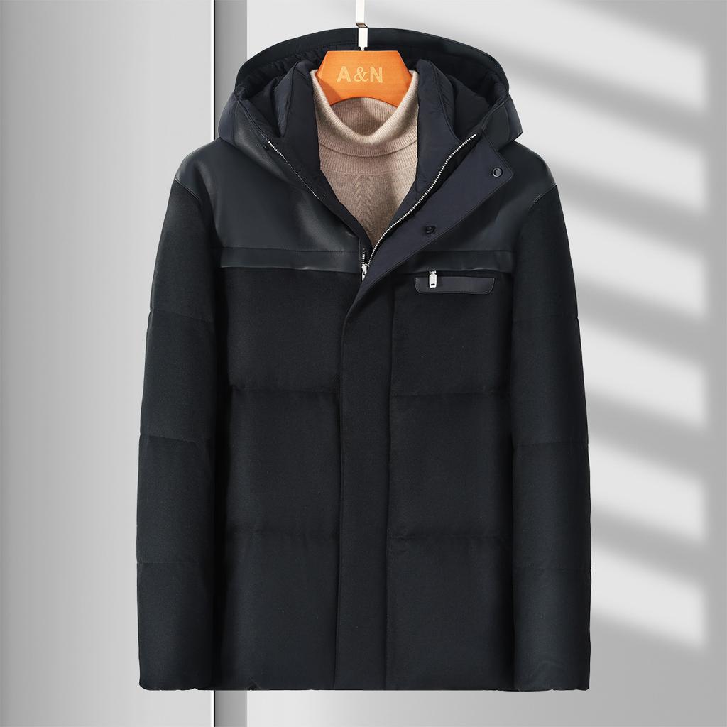 25 Winter Thick Warm Down Jacket Men's Hooded Short Down Jacket