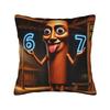 Tung Tung Sahur Chan Meme Pillowcase Printed Cushion Cover Decor  Throw Pillow Case Cover Home Zippered