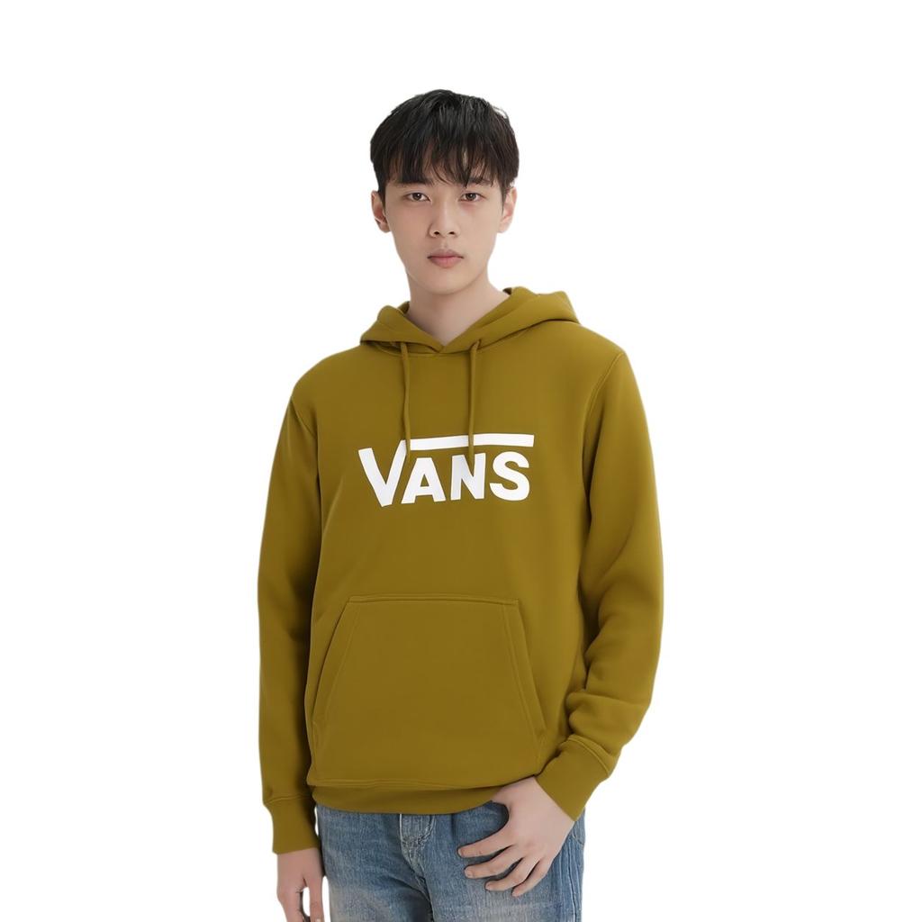 Vans Color Block Letter Logo Pullover Fleece Lined Thermal, Winter Sweatshirt Unisex Olive Green VN0A5H87YXH