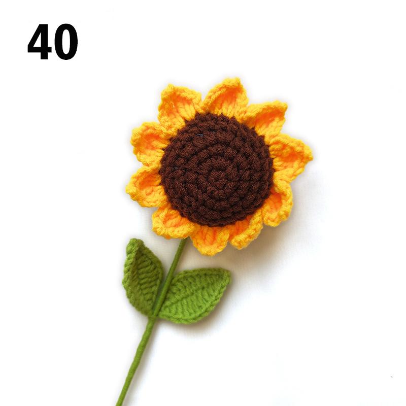 Подарок на День Учителя Подсолнух Вязаный Цветок Вязаный Цветок Ручной Работы Букет Домашний