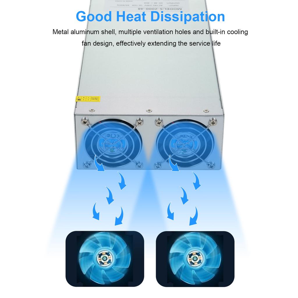 Импульсный источник питания постоянного тока 48 В 40 А 2000 Вт Адаптер питания Трансформатор напряжения переменного тока 185 В-240 В в постоянный ток 48 В