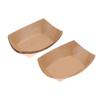 10 шт. одноразовых тарелок-лодочек из крафт-бумаги, подносов, коробок для суши-лодок, бумажных коробок с покрытием, устойчивых к маслу, упаковочных коробок для жареной еды, праздничных принадлежностей