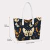 Vintage Moth Pattern Tote Bag Large Capacity Casual Daily Shoulder Handbag for Outdoor Shopping Travel