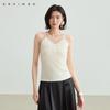 Lace patchwork camisole knit sweater