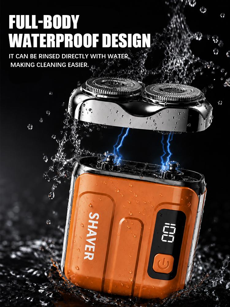 mens electric shaver rechargeable waterproof mini portable beards razor wet/dry