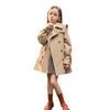 Girls' Wind Coat Medium and Large Children Thickened Children's Mid-Length Spring and Autumn Coat