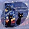 Star Cat Phone Case For Oneplus 12 12R 11 11R 10 10R 10T 9R 9RT 9 8T 8 7 7T Pro 5G Liquid Silicone Cover