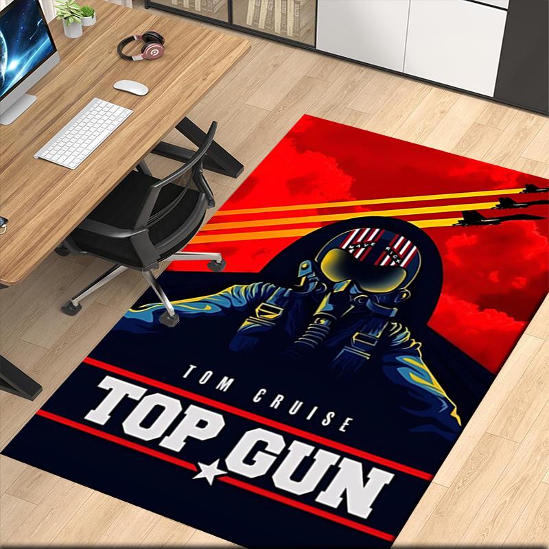 Top Gun Printed Carpetrugfor Office Chair Living Room Bedroom Kitchen Room Decor Gifts