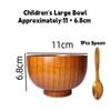 Japanese Style Natural Wooden Bowl Tableware for Fruit Salad Noodle Rice Soup Bowls Kitchen Utensil Dishes Handmade Crafts