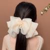 Chiffon Spring Clip Super Fairy Big Bow Hair Clip Ponytail Women's New Cloud Head Flower Hair Accessories