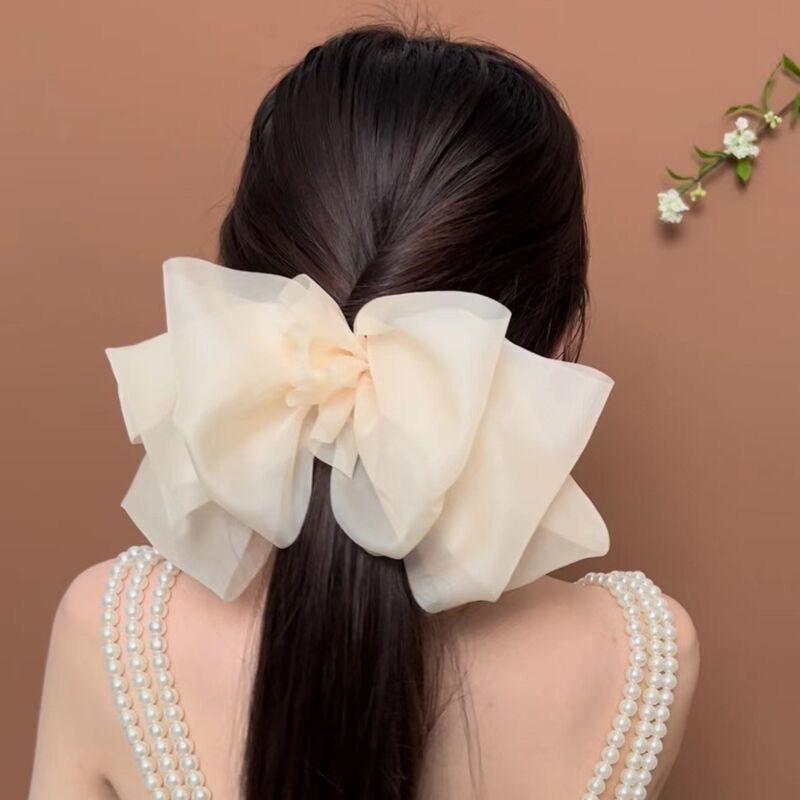 Red Velvet Bows Hair Ribbons Scrunchies for Women Girls Long Elastic Hair Ties Headwears Female Kids Styling Tools