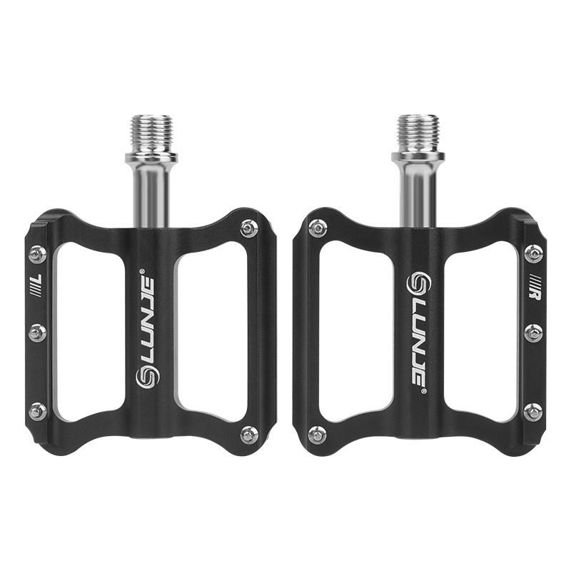 Aluminum Bicycle Pedals With Sealed Bearing Mountain Road Folding Bike Black Red Color