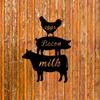 1PC Farmhouse Sign – Metal Wall Art with Farm Animals, Elegant Wall Hanging Plaques & Ornaments for Garden Party Decor