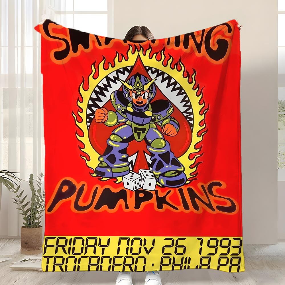 Band The Smashing Pumpkins Throw Kid-Friendly Flannel Throw Blanket Soft Warm Anti-Static Washable All Season