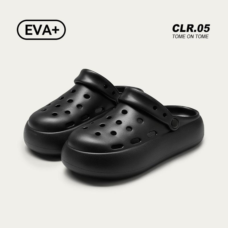 Cartoon Cute Hole Shoes, New Summer Products, Non-slip and Height-increasing Bag Head Cool Slippers