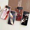 Прозрачный чехол для телефона Samsung Galaxy Z Flip 3 4 5 6 7 Жесткий складной ПК Z Flip3 Flip4 Чехол Благословение Небесного Чиновника