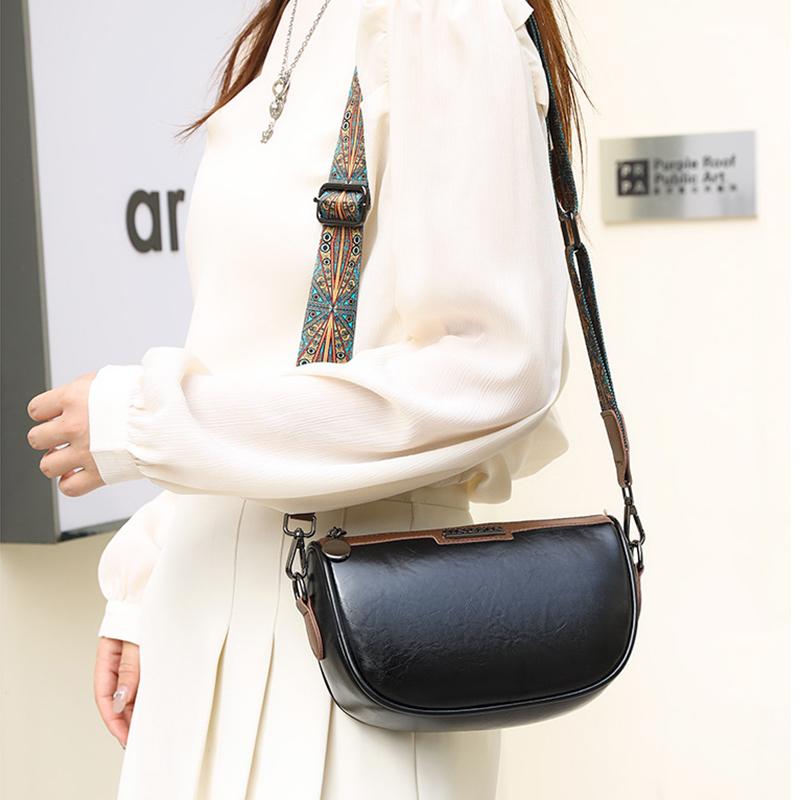 Yogodlns Модные маленькие сумки-седла из искусственной кожи для женщин, винтажная дизайнерская однотонная сумка через плечо через плечо