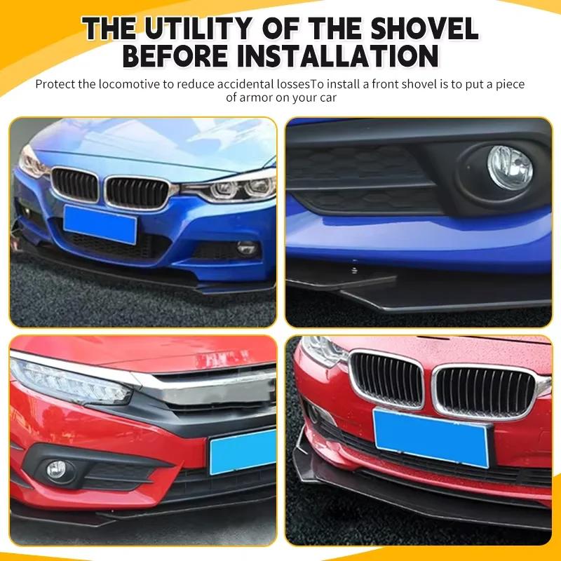 Adjustable 5Pcs Sectional Front Spoiler Lip For Skoda Fabia NJ PJ 2014-2026 Front Bumper Splitter Car Exterior Sport Body Kit