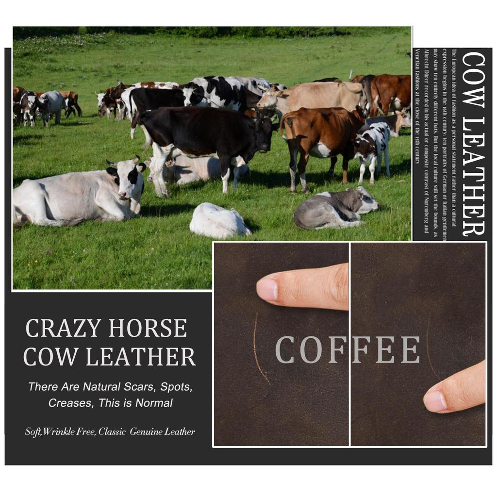 CONTACT'S Crazy Horse Leather Sling Bag For Men Small Crossbody Bag Casual Men Shoulder Bag High Quality Cellphone Bag