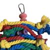 Игрушка для клетки для птиц Цветная хлопковая веревка Деревянные блоки Обучающая игрушка Попугай Подвесная жевательная игрушка Аксессуары для клетки