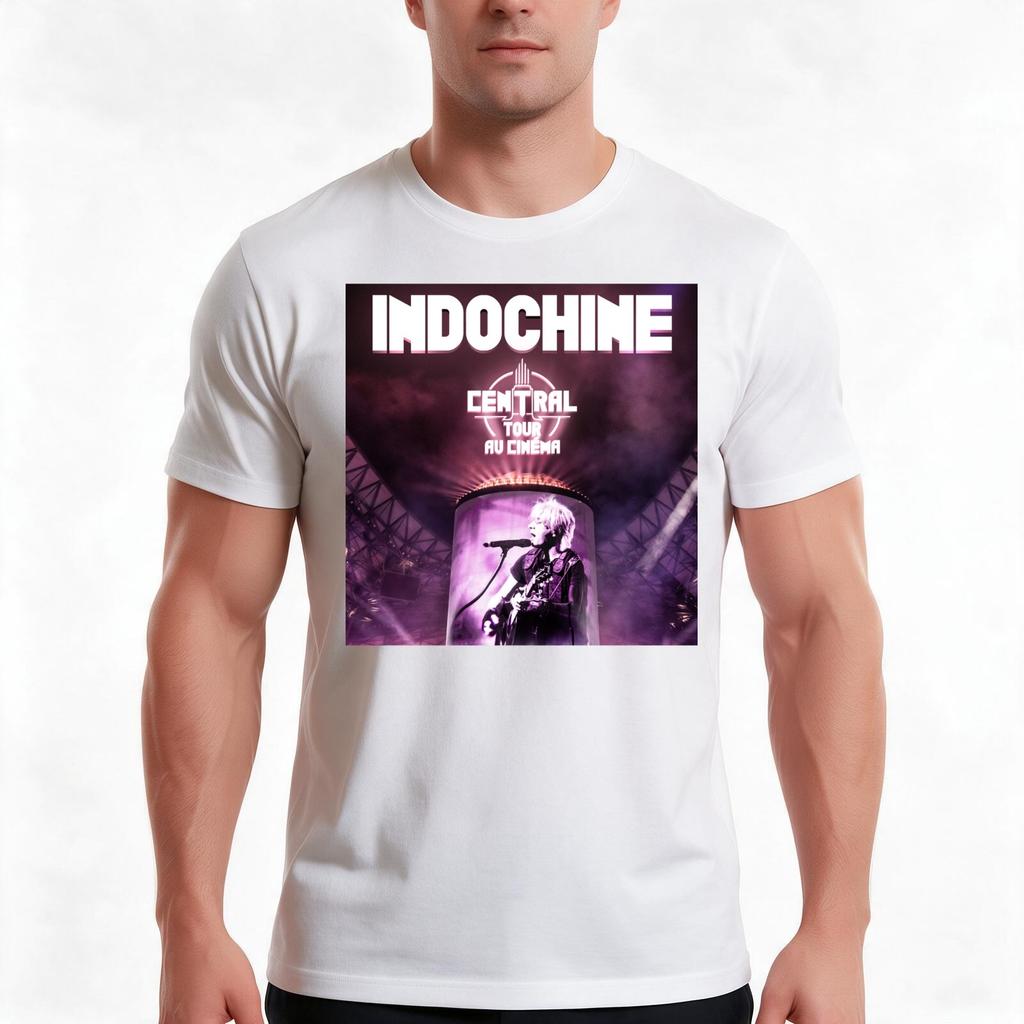 Indochine Live Central Tour 2022 Masjulai Tshirt Summer Casual Cotton Tee Oversized Streetwear Tops Vintage Graphic Print