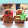 Capybara Plush Toy Keychain With Pp Cotton Fill For Kids Bag Charm Gift