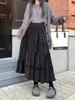 Юбка миди с высокой талией, плиссированная, с оборкой по подолу, на осень/зиму 2025
