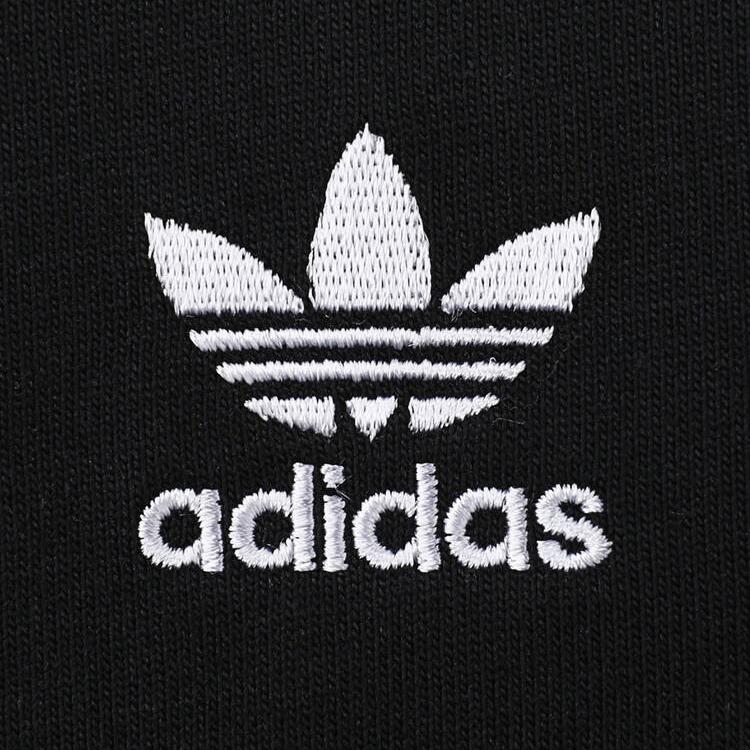 adidas Удобная футболка с круглым вырезом и вышитым логотипом в полоску с цветными блоками, женские топы, черный JC8703