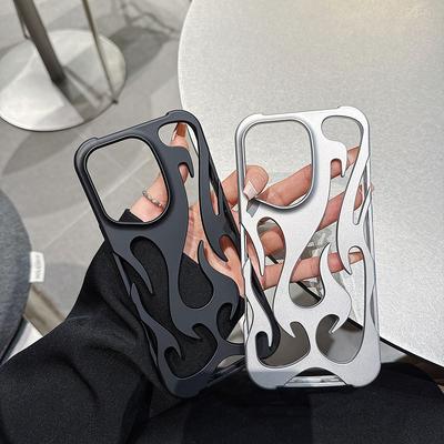 Модный матовый 3D чехол для телефона с изображением пламени для iPhone 11 13 16 15 14 13 12 Pro Max 13promax с гальваническим покрытием, мягкая задняя крышка из ТПУ
