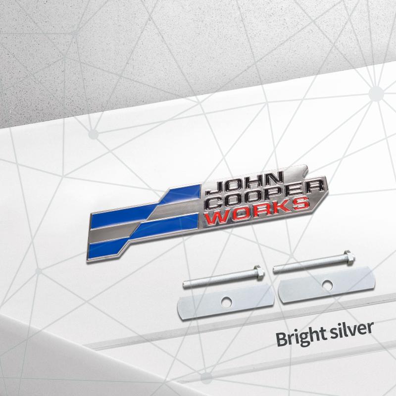 3D Auto Metal 2025 JCW Grille Badge Car Rear Trunk Emblem Sticker Decor For Mini Cooper S F66 F65 F67 Aceman Clubman U25 J01 J05