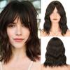 MISS WIG 14-дюймовый парик для косплея, синтетические волнистые парики Боб с челкой, натуральные волосы, розовые парики для женщин