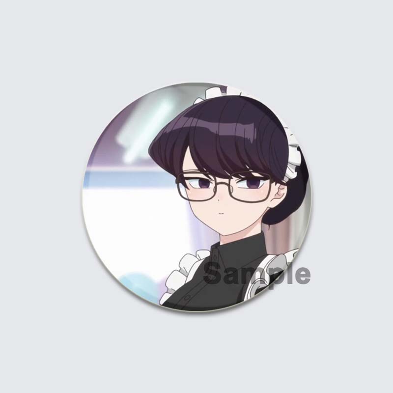 32/44/58 мм Komi Can T Communicate Круглая булавка Милая мультяшная застежка-брошь для рюкзака Аксессуары для одежды Аниме Коллекция Значков Украшения