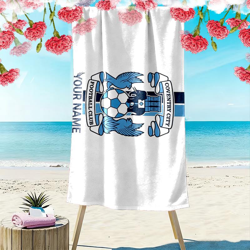 Coventry City Football Club Print Beach Towel, Large Soft Quick Dry Towel for Beach Camping Swimming