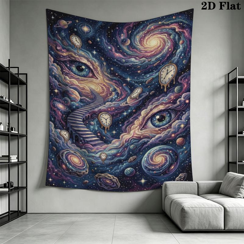 Space Wall Tapestry Aesthetic Wall Hanging Printed Fabric Blanket Decorative Tapestries for Bedroom Living Room Home Decor