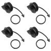4Pcs Drain Plug Assembly 292001352 292001320 292002024 Black Drain Plug & O-Ring Compatible with SeaDoo Spark RXT GTI GTX Wake