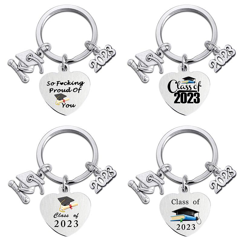 Graduation Gift Keychain Rings Key Holder Decorated Creative Accessories