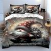 Cute Santa Claus Snowy Design Bedding Duvet Cover Set  (1*Duvet Cover 2*Pillowcases, without duvet insert)