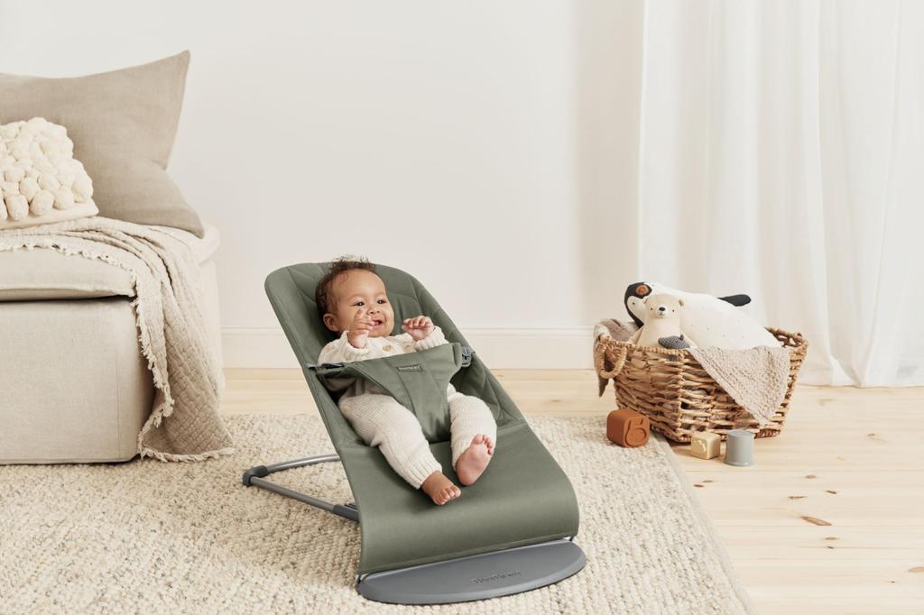 Baby Bjorn оригинальный продукт Bouncer Bliss Тканый Темно-зеленый Лепесток 006140 [Японская гарантия]