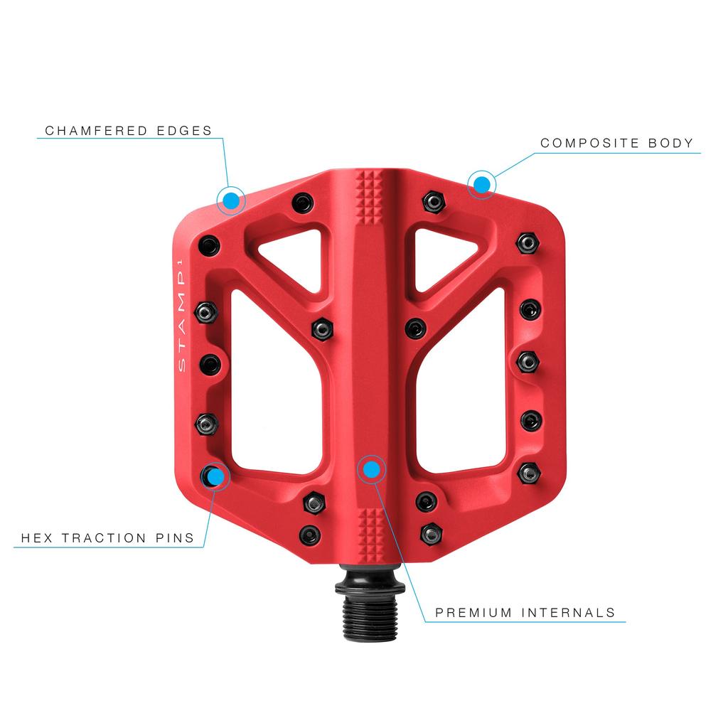 CRANK BROTHERS Штамп 1 577585 Педаль, красная,